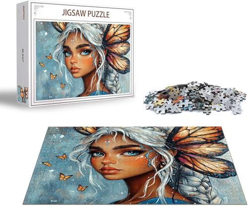 Puzzle Mädchen Puzzle 4000 Teile Schmetterling Holzpuzzle Erwachsene, Premium Quality Klassische Wooden Lernspiel, DIY Spaß Jigsaw Erwachsene, Challenging Game Jigsaws für Wohnkultur Geschenk x-1514 von Gmeignl