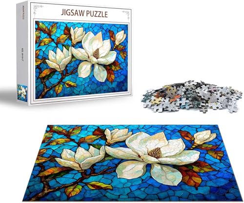 Puzzle Malerei Puzzle 6000 Teile Magnolie Holzpuzzle Erwachsene, Premium Quality Klassische Wooden Lernspiel, Klassische Spaß Jigsaw Erwachsene, Challenging Game Jigsaws für Wohnkultur Geschenk x-8 von Gmeignl