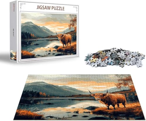 Puzzle Ochse Puzzle 4000 Teile Landschaft Holzpuzzle Erwachsene, Premium Quality Klassische Wooden Lernspiel, DIY Klassische Spaß Jigsaw Erwachsene, Challenging Jigsaws für Wohnkultur Geschenk x-1426 von Gmeignl