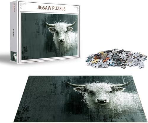 Puzzle Ochse Puzzle 6000 Teile Tier Holzpuzzle Erwachsene, Premium Quality Klassische Wooden Lernspiel, DIY Klassische Spaß Jigsaw Erwachsene, Challenging Game Jigsaws für Wohnkultur Geschenk x-1223 von Gmeignl