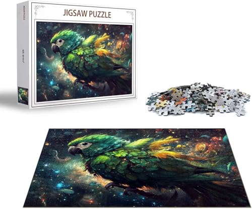 Puzzle Papagei Puzzle 1000 Teile Tier Holzpuzzle Erwachsene, Premium Quality Klassische Wooden Lernspiel DIY Klassische Spaß Jigsaw Erwachsene, Challenging Game Jigsaws für Wohnkultur Geschenk x-1446 von Gmeignl
