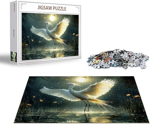 Puzzle Pfau Puzzle 1000 Teile Blume Holzpuzzle Erwachsene, Premium Quality Klassische Wooden Lernspiel, DIY Klassische Spaß Jigsaw Erwachsene, Challenging Game Jigsaws für Wohnkultur Geschenk x-665 von Gmeignl