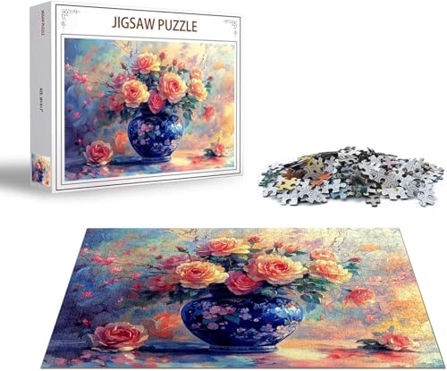 Puzzle Rose Puzzle 4000 Teile Blume Holzpuzzle Erwachsene, Premium Quality Klassische Wooden Lernspiel, DIY Klassische Spaß Jigsaw Erwachsene, Challenging Game Jigsaws für Wohnkultur Geschenk x-1297 von Gmeignl