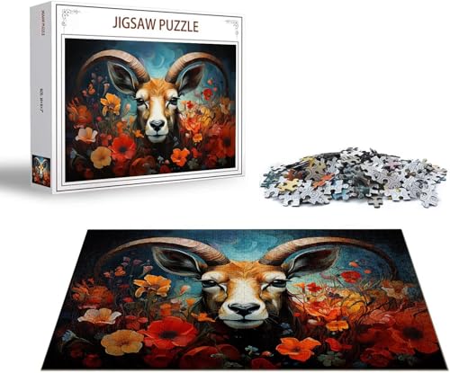 Puzzle Schaf Puzzle 2000 Teile Blume Holzpuzzle Erwachsene, Premium Quality Klassische Wooden Lernspiel, DIY Klassische Spaß Jigsaw Erwachsene, Challenging Game Jigsaws für Wohnkultur Geschenk x-1431 von Gmeignl