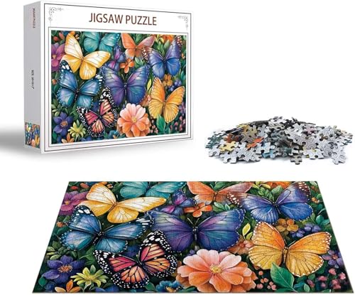 Puzzle Schmetterling Puzzle 2000 Teile Blume Holzpuzzle Erwachsene, Premium Quality Klassische Wooden Lernspiel, Klassische Spaß Jigsaw Erwachsene, Challenging Jigsaws für Wohnkultur Geschenk x-1535 Puzzle Schmetterling Puzzle 2000 Teile Blume Holzpuzzle Erwachsene, Premium Quality Klassische Wooden Lernspiel, Klassische Spaß Jigsaw Erwachsene, Challenging Jigsaws für Wohnkultur Geschenk x-1535 von Gmeignl