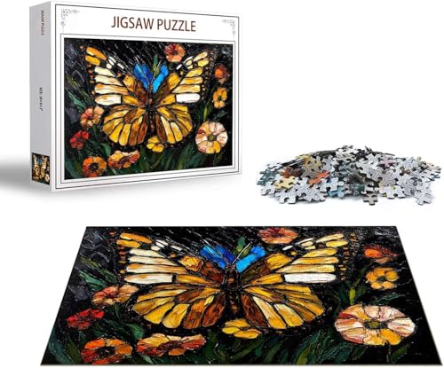Puzzle Schmetterling Puzzle 6000 Teile Blume Holzpuzzle Erwachsene, Premium Quality Klassische Wooden Lernspiel, DIY Klassische Spaß Jigsaw Erwachsene, Challenging Jigsaws für Wohnkultur Geschenk x-31 von Gmeignl
