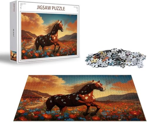 Puzzle Tier Puzzle 1000 Teile Blume Holzpuzzle Erwachsene, Premium Quality Klassische Wooden Lernspiel, DIY Klassische Spaß Jigsaw Erwachsene, Challenging Game Jigsaws für Wohnkultur Geschenk x-1491 von Gmeignl