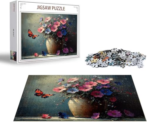 Puzzle Tier Puzzle 1000 Teile Blume Holzpuzzle Erwachsene, Premium Quality Klassische Wooden Lernspiel, DIY Klassische Spaß Jigsaw Erwachsene, Challenging Game Jigsaws für Wohnkultur Geschenk x-437 von Gmeignl