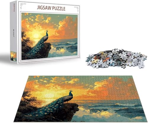 Puzzle Tier Puzzle 1000 Teile Elefant Holzpuzzle Erwachsene, Premium Quality Klassische Wooden Lernspiel, DIY Klassische Spaß Jigsaw Erwachsene, Challenging Game Jigsaws für Wohnkultur Geschenk x-390 von Gmeignl