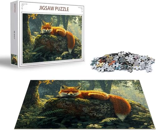 Puzzle Tier Puzzle 1000 Teile Landschaft Holzpuzzle Erwachsene, Premium Quality Klassische Wooden Lernspiel, Klassische Spaß Jigsaw Erwachsene, Challenging Game Jigsaws für Wohnkultur Geschenk x-1244 von Gmeignl