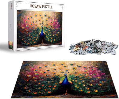 Puzzle Tier Puzzle 2000 Teile Pfau Holzpuzzle Erwachsene, Premium Quality Klassische Wooden Lernspiel, DIY Klassische Spaß Jigsaw Erwachsene, Challenging Game Jigsaws für Wohnkultur Geschenk x-1150 von Gmeignl
