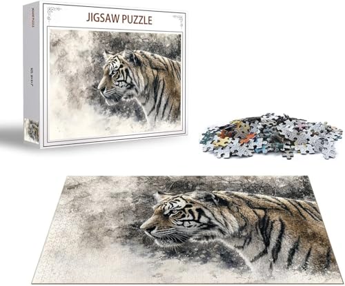 Puzzle Tier Puzzle 2000 Teile Tiger Holzpuzzle Erwachsene, Premium Quality Klassische Wooden Lernspiel, DIY Klassische Spaß Jigsaw Erwachsene, Challenging Game Jigsaws für Wohnkultur Geschenk x-1464 von Gmeignl