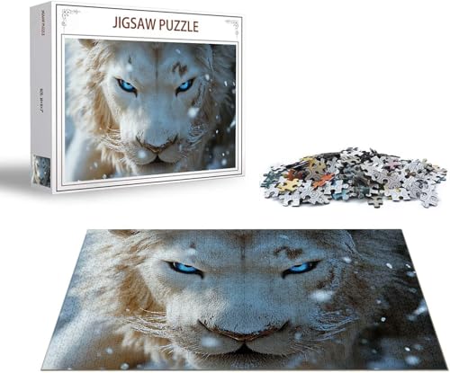 Puzzle Tier Puzzle 4000 Teile Löwe Holzpuzzle Erwachsene, Premium Quality Klassische Wooden Lernspiel, DIY Klassische Spaß Jigsaw Erwachsene, Challenging Game Jigsaws für Wohnkultur Geschenk x-1481 von Gmeignl