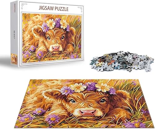 Puzzle Tier Puzzle 4000 Teile Ochse Holzpuzzle Erwachsene, Premium Quality Klassische Wooden Lernspiel, DIY Klassische Spaß Jigsaw Erwachsene, Challenging Game Jigsaws für Wohnkultur Geschenk x-1320 von Gmeignl