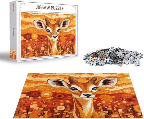 Puzzle Tier Puzzle 4000 Teile REH Holzpuzzle Erwachsene, Premium Quality Klassische Wooden Lernspiel, DIY Klassische Spaß Jigsaw Erwachsene, Challenging Game Jigsaws für Wohnkultur Geschenk x-1210 von Gmeignl