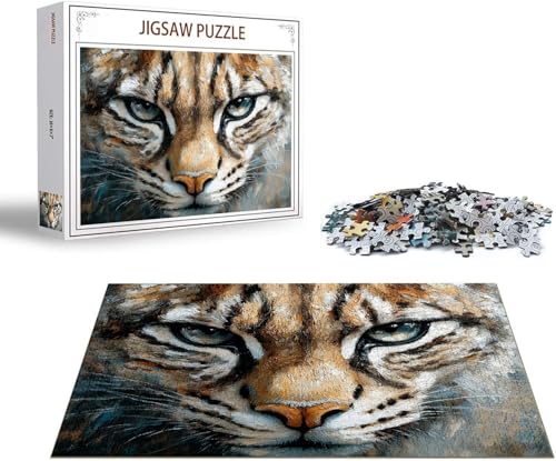 Puzzle Tier Puzzle 4000 Teile Tiger Holzpuzzle Erwachsene, Premium Quality Klassische Wooden Lernspiel, DIY Klassische Spaß Jigsaw Erwachsene, Challenging Game Jigsaws für Wohnkultur Geschenk x-1355 von Gmeignl