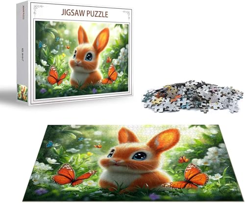 Puzzle Tier Puzzle 6000 Teile Kaninchen Holzpuzzle Erwachsene, Premium Quality Klassische Wooden Lernspiel, Klassische Spaß Jigsaw Erwachsene, Challenging Game Jigsaws für Wohnkultur Geschenk x-735 von Gmeignl
