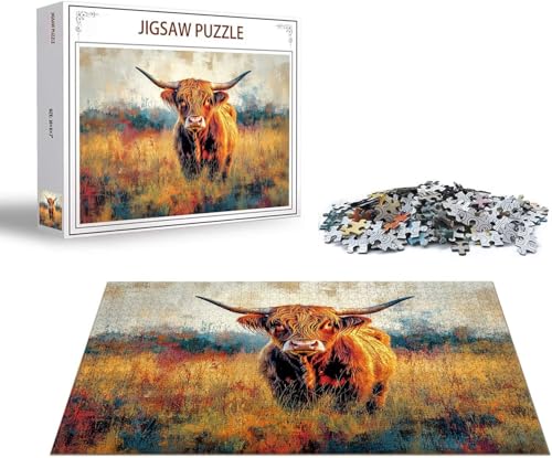Puzzle Tier Puzzle 6000 Teile Ochse Holzpuzzle Erwachsene, Premium Quality Klassische Wooden Lernspiel, DIY Klassische Spaß Jigsaw Erwachsene, Challenging Game Jigsaws für Wohnkultur Geschenk x-1549 von Gmeignl