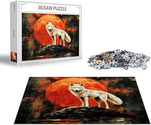 Puzzle Wolf Puzzle 1000 Teile Mond Holzpuzzle Erwachsene, Premium Quality Klassische Wooden Lernspiel, DIY Klassische Spaß Jigsaw Erwachsene, Challenging Game Jigsaws für Wohnkultur Geschenk x-1404 Puzzle Wolf Puzzle 1000 Teile Mond Holzpuzzle Erwachsene, Premium Quality Klassische Wooden Lernspiel, DIY Klassische Spaß Jigsaw Erwachsene, Challenging Game Jigsaws für Wohnkultur Geschenk x-1404 von Gmeignl