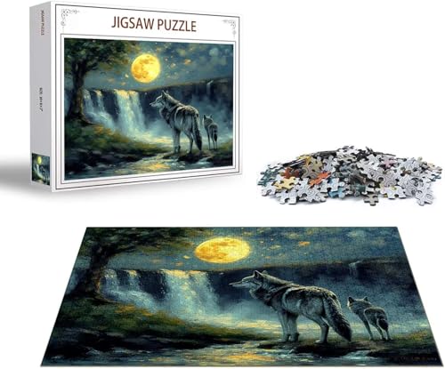 Puzzle Wolf Puzzle 1000 Teile Mond Holzpuzzle Erwachsene, Premium Quality Klassische Wooden Lernspiel, DIY Klassische Spaß Jigsaw Erwachsene, Challenging Game Jigsaws für Wohnkultur Geschenk x-1411 Puzzle Wolf Puzzle 1000 Teile Mond Holzpuzzle Erwachsene, Premium Quality Klassische Wooden Lernspiel, DIY Klassische Spaß Jigsaw Erwachsene, Challenging Game Jigsaws für Wohnkultur Geschenk x-1411 von Gmeignl