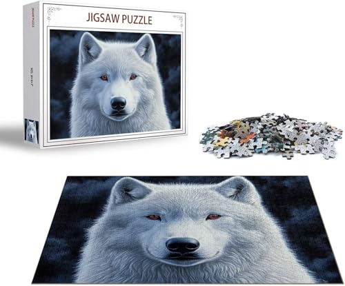 Puzzle Wolf Puzzle 4000 Teile Hund Holzpuzzle Erwachsene, Premium Quality Klassische Wooden Lernspiel, DIY Klassische Spaß Jigsaw Erwachsene, Challenging Game Jigsaws für Wohnkultur Geschenk x-1393 von Gmeignl