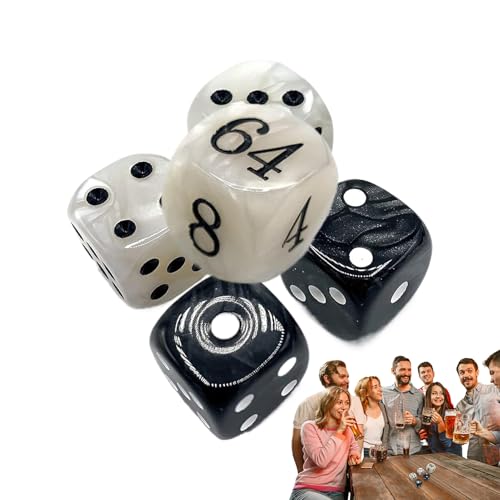Backgammon Würfel - Klassische Spielwürfel - Acryl Multiplikator Würfel Set Mit Wasserdichter Tasche Für Brettspiel, Doubler, Wettkampf, Freizeit, Geschenk Für Brettspielliebhaber von Gmokluytw