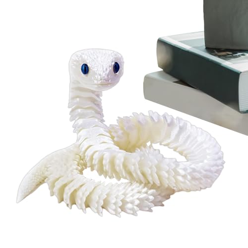 Gmokluytw 3D-gedruckte Schlange | Flexibles Reptil-Spielzeug | Bewegliches Schlangenmodell mit Gelenken für Kinder & Erwachsene | Bunt, langlebig, ideal als Schreibtischdeko & Fidget-Spielzeug Gmokluytw 3D-gedruckte Schlange | Flexibles Reptil-Spielzeug | Bewegliches Schlangenmodell mit Gelenken für Kinder & Erwachsene | Bunt, langlebig, ideal als Schreibtischdeko & Fidget-Spielzeug von Gmokluytw