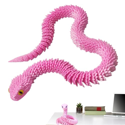 Gmokluytw 3D-gedruckte Schlange | Flexibles Reptil-Spielzeug | Bewegliches Schlangenmodell mit Gelenken für Kinder & Erwachsene | Bunt, langlebig, ideal als Schreibtischdeko & Fidget-Spielzeug Gmokluytw 3D-gedruckte Schlange | Flexibles Reptil-Spielzeug | Bewegliches Schlangenmodell mit Gelenken für Kinder & Erwachsene | Bunt, langlebig, ideal als Schreibtischdeko & Fidget-Spielzeug von Gmokluytw