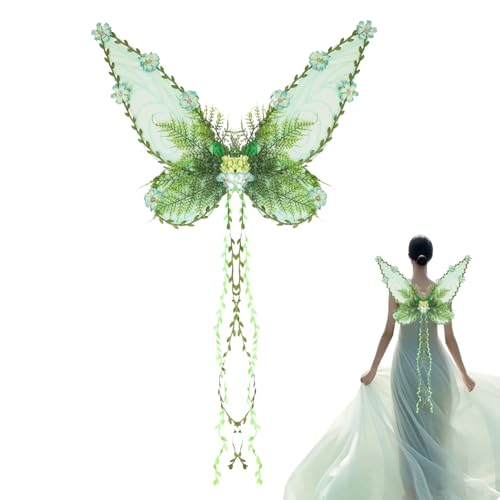 Gmokluytw Feenflügel Für Mädchen - Libellenflügel mit Ranken | Festivaldekorationen für Cosplay Makeup Bühnenauftritt Pride Party Garten und Weihnachten von Gmokluytw
