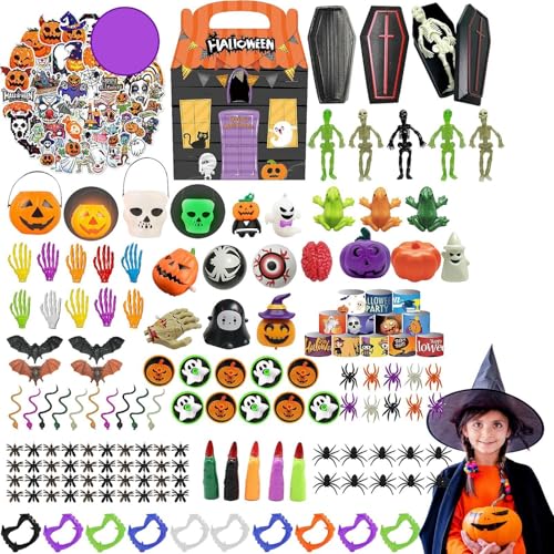 Gmokluytw Halloween-Fidget-Spielzeugset, Halloween-Quetschspielzeug für – sensorisches Pop-Spielzeug, Halloween, Fidget für Halloween, 200 Stück, Halloween-Set, für Eierkörbe Gmokluytw Halloween-Fidget-Spielzeugset, Halloween-Quetschspielzeug für – sensorisches Pop-Spielzeug, Halloween, Fidget für Halloween, 200 Stück, Halloween-Set, für Eierkörbe von Gmokluytw