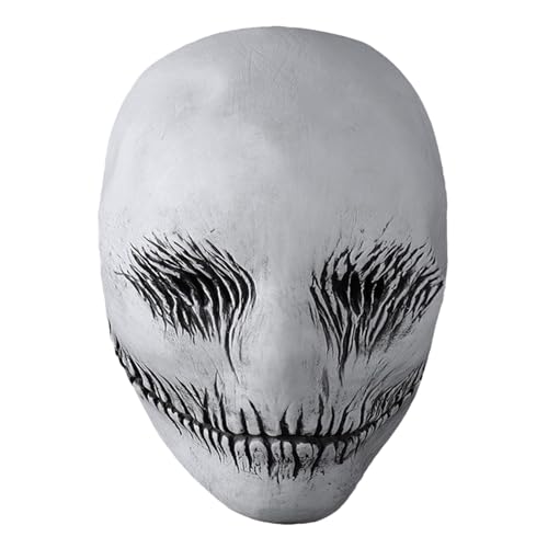 Gmokluytw Horror Gesichtsabdeckung - Skelettmaske | Gruselige Latexmaske | Realistisches Design, atmungsaktives Material, Passform, ideal für Halloween, Cosplay, Kostümfeiern, Unisex Erwachsene Größ Gmokluytw Horror Gesichtsabdeckung - Skelettmaske | Gruselige Latexmaske | Realistisches Design, atmungsaktives Material, Passform, ideal für Halloween, Cosplay, Kostümfeiern, Unisex Erwachsene Größ von Gmokluytw