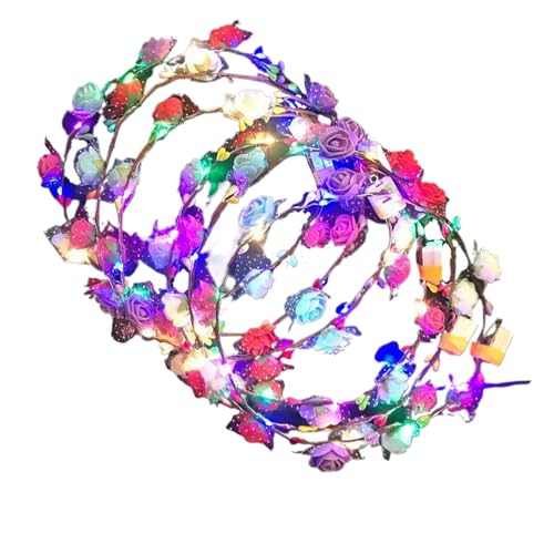 Gmokluytw LED Blumenkranz Haarreif | Im Dunkeln Leuchtender Haarschmuck | Moderner Haarschmuck Für Geburtstage, Strandpartys, Halloween Und Rollenspielveranstaltungen Gmokluytw LED Blumenkranz Haarreif | Im Dunkeln Leuchtender Haarschmuck | Moderner Haarschmuck Für Geburtstage, Strandpartys, Halloween Und Rollenspielveranstaltungen von Gmokluytw