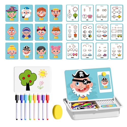 Gmokluytw Magnetisches Gesichtspuzzle Verkleiden Reisespiel | Vorschulspielzeug Gesichtspuzzle Zeichenbrett | Sensorik Feinmotorik Mint Lernaktivität Für Kinder 3-6 Jahre | Für Geburtstag Schule Gmokluytw Magnetisches Gesichtspuzzle Verkleiden Reisespiel | Vorschulspielzeug Gesichtspuzzle Zeichenbrett | Sensorik Feinmotorik Mint Lernaktivität Für Kinder 3-6 Jahre | Für Geburtstag Schule von Gmokluytw