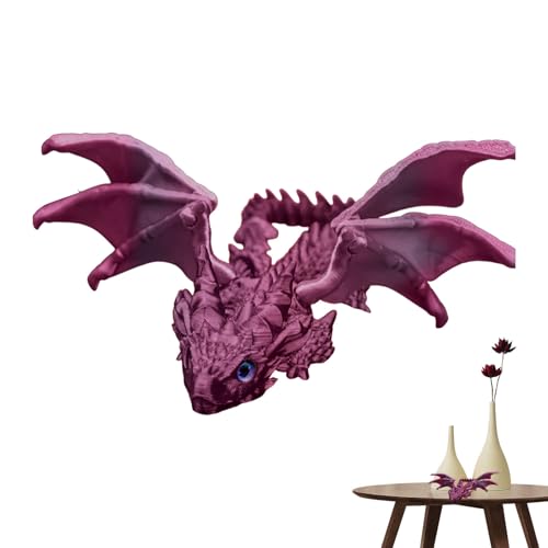 Gmokluytw Spielzeug - 3D-Gedruckte Fliegende Drachenflügel-Ornamentspielzeuge | Drachenfigur | Home Desktop Display Decor Für Bücherregaldesktop Oder Schrank von Gmokluytw