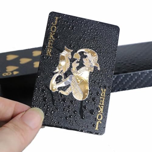 Pokerkarten, 54 exquisite schwarze Pokerblatt-Spielkarten, wasserdichte klassische Spiele, professionelle Pokerspielprodukte für Gruppenaktivitäten, Magie, Partyspiele Pokerkarten, 54 exquisite schwarze Pokerblatt-Spielkarten, wasserdichte klassische Spiele, professionelle Pokerspielprodukte für Gruppenaktivitäten, Magie, Partyspiele von Gmokluytw