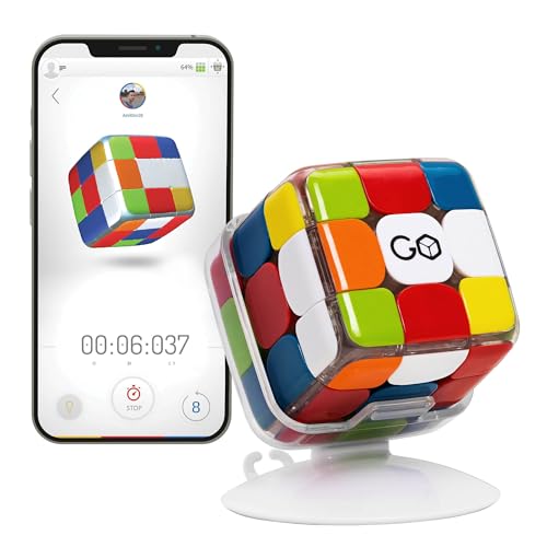 GoCube Edge, der vernetzte, elektronische Bluetooth-Würfel – Preisgekrönter 3x3 Magnetic Speed Cube – Kostenlose App-aktivierter interaktiver Smart Würfel Mint Brainteaser Puzzle von GoCube