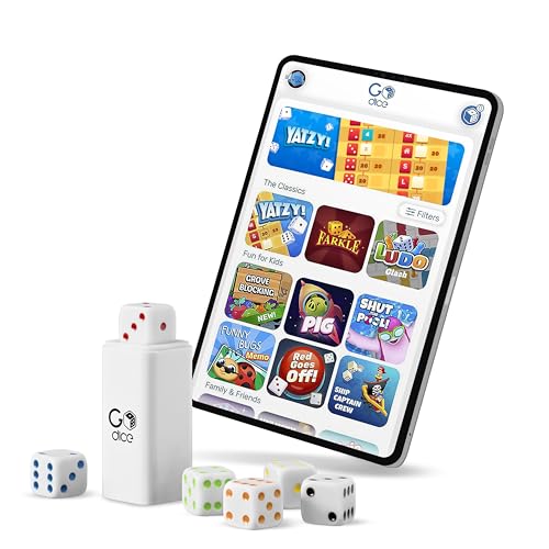 GoDice Full Pack - 6 intelligente, verbundene Würfel. Bringt die besten Würfelspiele Aller Zeiten ins 21 Jahrhundert. Lehrreiche, unterhaltsame Innovative Spiele für Familie, Freunde und Spieleabende von GoCube