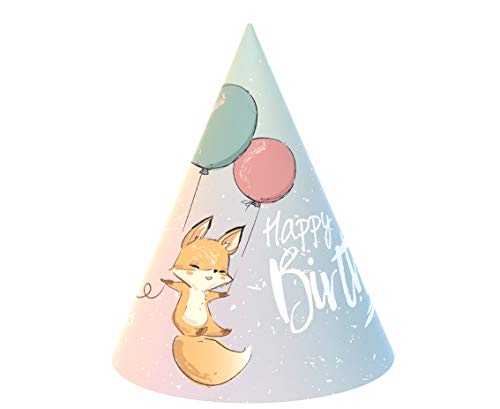 Partyhüte aus Papier von GoDan - Geburtstag Fuchs, 6 Stück. Partyhüte aus Papier von GoDan - Geburtstag Fuchs, 6 Stück. von GODAN