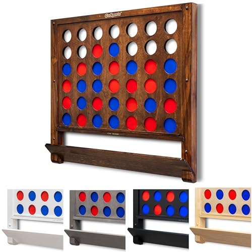 GoSports Giant 4 Reihe Jumbo Four in a Reihe mit Münzen – Braun von GoSports
