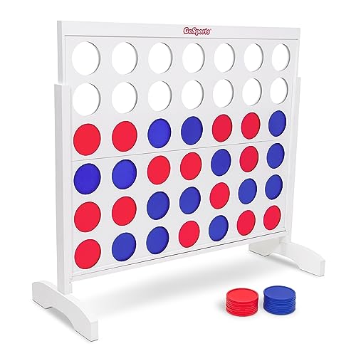 GoSports Riesiges tragbares 10,2 cm einreihiges Spiel, klassisches weißes Finish, mit Regeln und Tragetasche, 120 cm GoSports Riesiges tragbares 10,2 cm einreihiges Spiel, klassisches weißes Finish, mit Regeln und Tragetasche, 120 cm von GoSports