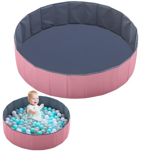 Gobesty Baby Bällebad, Faltbares Bällebad für Baby, Spielhaus Laufstall für Baby & Kleinkinder, Tragbares Bällebad für Kleinkinder 1-3, Wasserdichter Ozean-Bällebad Pool für Kinder drinnen und draußen von Gobesty