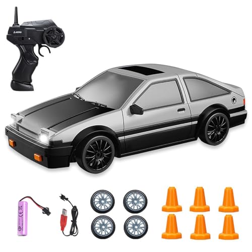 Gobesty Ferngesteuertes Auto ab 6 Jahre, 1:24 RC Drift Car, 15KM/H 4WD Ferngesteuertes Rennauto mit Arbeitsscheinwerfern, 2,4GHz Spielzeugauto RC Car, Geschenke für Kinder und Erwachsene von Gobesty
