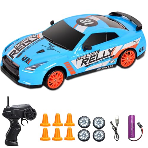 Gobesty Ferngesteuertes Auto ab 6 Jahre, 1:24 RC Drift Car, 15KM/H 4WD Ferngesteuertes Rennauto mit Arbeitsscheinwerfern, 2,4GHz Spielzeugauto RC Car, Geschenke für Kinder und Erwachsene Gobesty Ferngesteuertes Auto ab 6 Jahre, 1:24 RC Drift Car, 15KM/H 4WD Ferngesteuertes Rennauto mit Arbeitsscheinwerfern, 2,4GHz Spielzeugauto RC Car, Geschenke für Kinder und Erwachsene von Gobesty