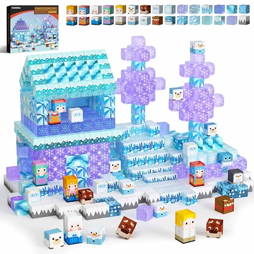 GobiDex Magnetische Bausteine 100 Stück, Schneewelt Frozen Magnetblöcke für Mädchen - Kreatives Lernspielzeug & Baukasten für Kinder, Prinzessin Spiel ab 3-6, 4-8, 5-10 Jahre GobiDex Magnetische Bausteine 100 Stück, Schneewelt Frozen Magnetblöcke für Mädchen - Kreatives Lernspielzeug & Baukasten für Kinder, Prinzessin Spiel ab 3-6, 4-8, 5-10 Jahre von GobiDex