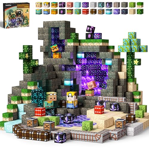 GobiDex Magnetische Bausteine Blöcke 100 Stück, MagWonder Bauen Sie mit Gemfifre Hollow Magnetblöcke, Game-Based STEM Montessori Spielzeug für Kinder ab 3 Jahren, Geschenk für Jungen und Mädchen GobiDex Magnetische Bausteine Blöcke 100 Stück, MagWonder Bauen Sie mit Gemfifre Hollow Magnetblöcke, Game-Based STEM Montessori Spielzeug für Kinder ab 3 Jahren, Geschenk für Jungen und Mädchen von GobiDex