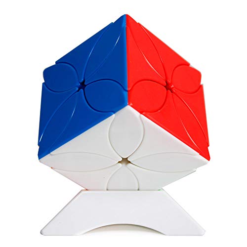 Gobus MoYu MoFangJiaoShi Cubing Classroom Meilong Ahornblätter Skewb Magic Cube Meilong Smooth Twist Puzzle Würfel Spielzeug Aufkleberlos mit einem Ständer von Oostifun