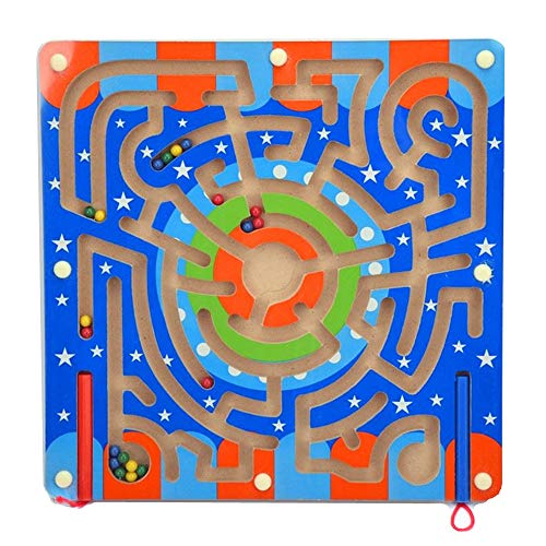 Gobus Perlen Labyrinth Puzzle pädagogisches Brettspiel interaktive Labyrinth Kinder Spielzeug (Ring Track) von Gobus