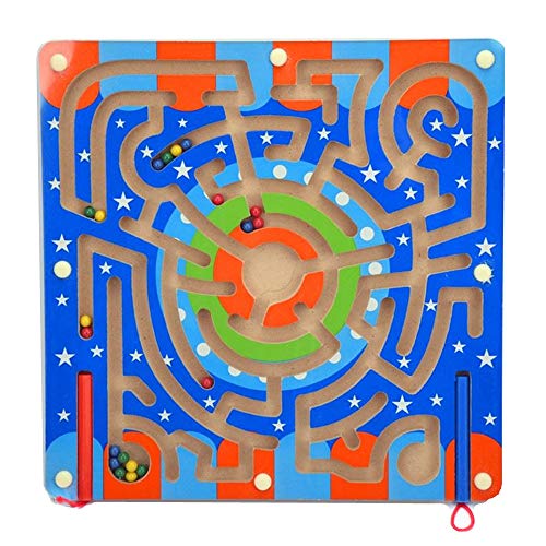 Gobus Perlen Labyrinth Puzzle pädagogisches Brettspiel interaktive Labyrinth Kinder Spielzeug (Ring Track) von Oostifun