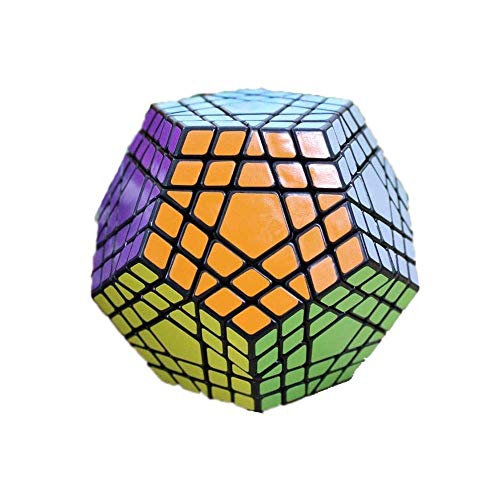 Gobus ShengShou 5x5 Megaminx Dodekaeder 5x5 Gigaminx Megaminx Würfel 12 Oberfläche, 5 Sterne Schwierigkeitsgrad (Schwarz) von Oostifun