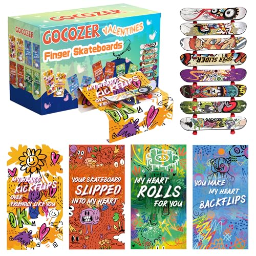 Gocozer Valentinstagsgeschenke für Kinder Schule – 28 Stück Finger-Skateboard, Valentinstagskarten für Kinder, Klassenzimmer, Valentinstagsgeschenke für Schule, Austausch, Geschenkideen Gocozer Valentinstagsgeschenke für Kinder Schule – 28 Stück Finger-Skateboard, Valentinstagskarten für Kinder, Klassenzimmer, Valentinstagsgeschenke für Schule, Austausch, Geschenkideen von Gocozer